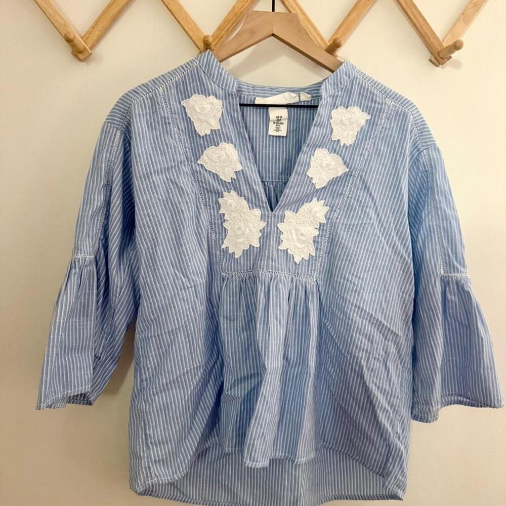 Logg blue striped blouse with